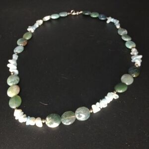 Aquamarine and Jadeite‎ necklace